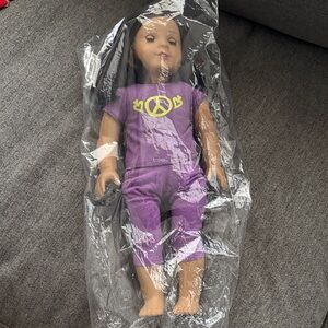 Purple Peace Logo Doll Outfit Playset - Kids Toys